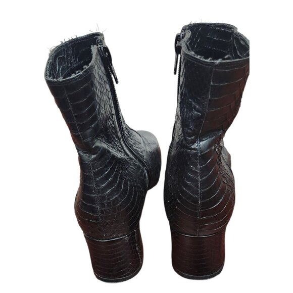 Gianni Barbato archive rare Python Leather black ankle boots shoes Size: EU 39.5 - Picture 8 of 12